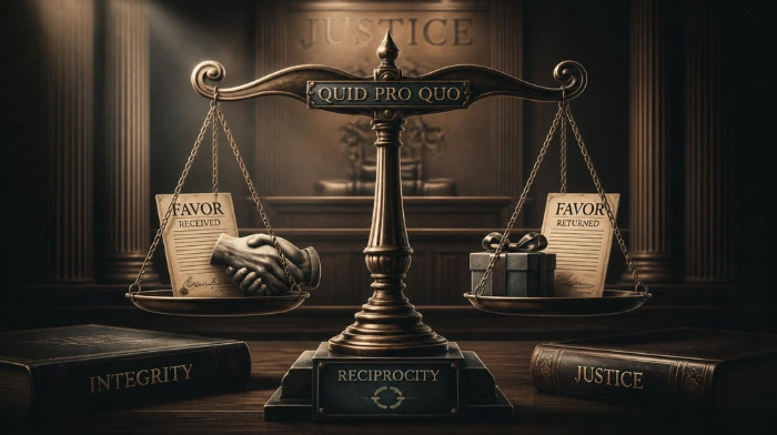What Does Quid Pro Quo Mean? Plain-English Definition, Examples, and U.S. Legal Context What Does Quid Pro Quo Mean?